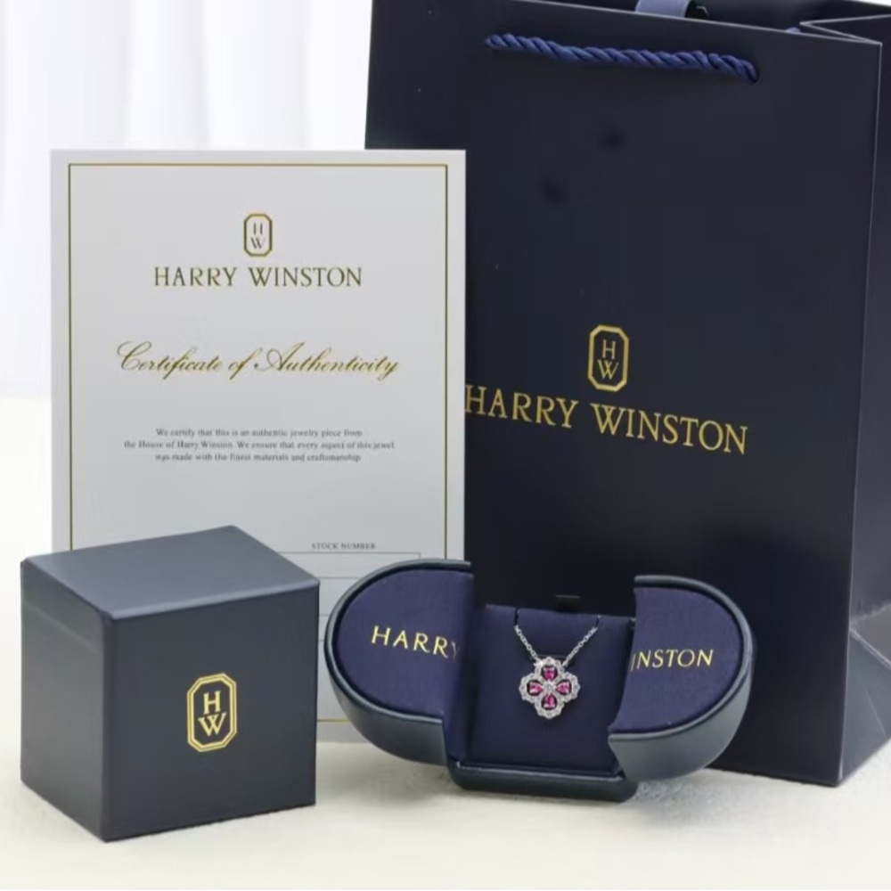 Harry Winston Pink and Silver Necklace